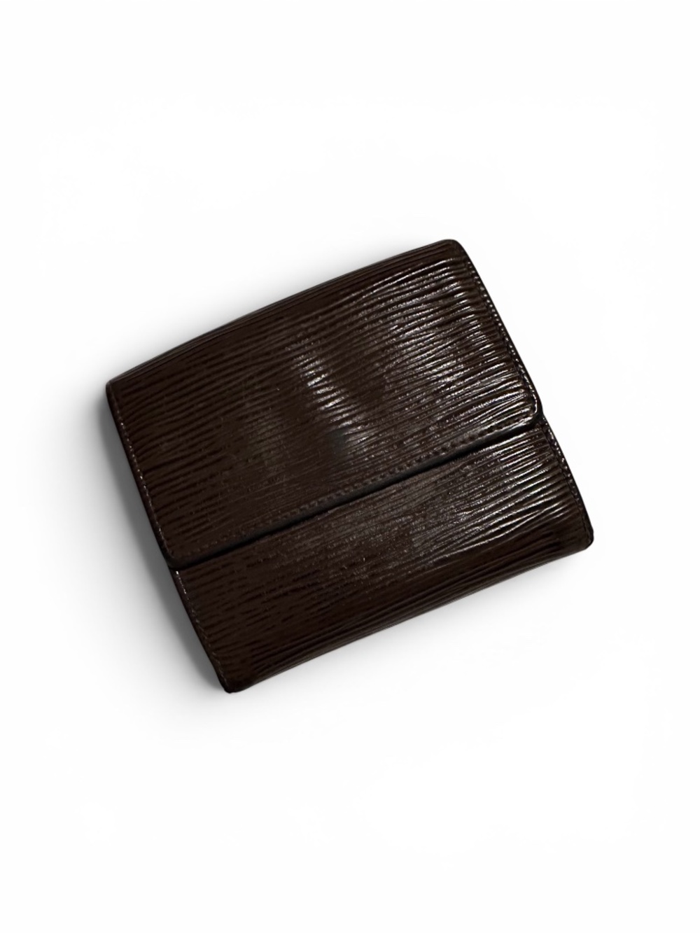 Louis Vuitton Vintage Epi Leather Wallet | Dark Brown Compact French Luxury - Picture 2 of 12